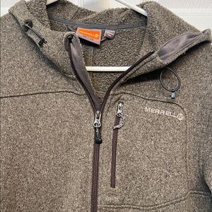 Merrell Taupe Fleece Jacket Mens size M